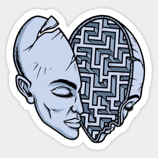 puzzles in the mind Sticker